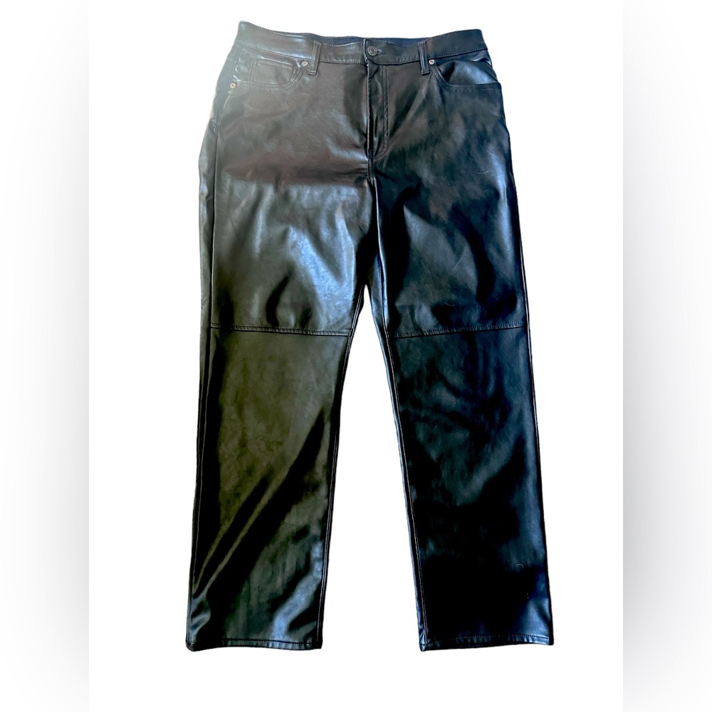 GAP Vegan Leather Cheeky Straight Sky High Pants